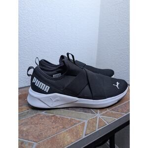 Puma Enzo 2 Slip-On Strap Sneaker B/W Sporty Casual W US 10